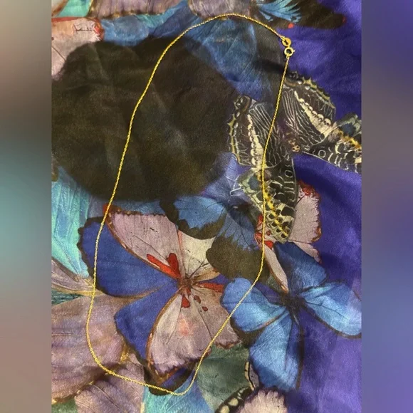 14k pure yellow gold chain necklace - Picture 3 of 4